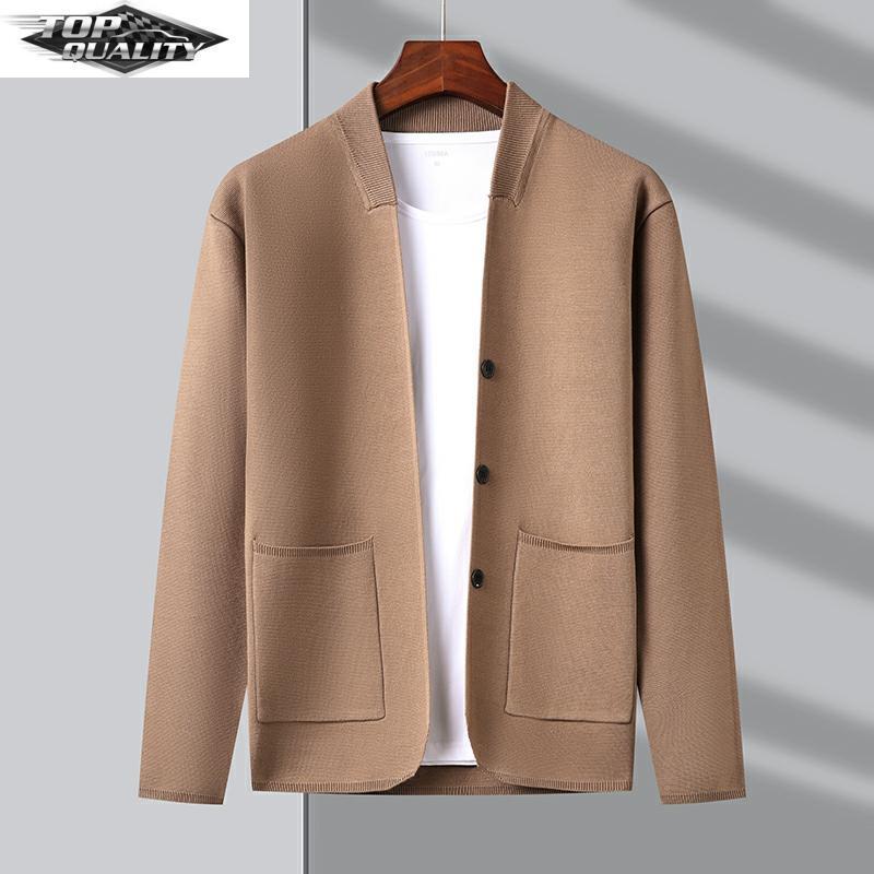 Top Grade New Autum Winter Brand Fashion Japanese Knitted Cardigan Sweater Casual Solid Coats Jacket Mens Clothing 2022